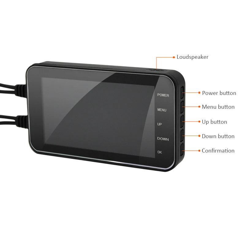 Мотоциклетный видеорегистратор Full HD DashCam Водонепроницаемый двойной Лен передний заднего вида мотор регистратор мотоцикл двойной трек камера детектор