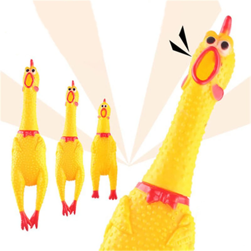 Питомцы игрушечные собаки кричащий цыпленок Squeeze игрушка со звуком для собак супер прочный и забавный скрипучий желтый резиновая жвачка игрушечный цыпленок