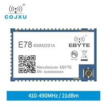 Lora sx1262 asr6505 lorawan módulo 433 mhz soc sx1262 stm8l152 mcu lpwan smd iot E78-400M22S1A transceptor ipex