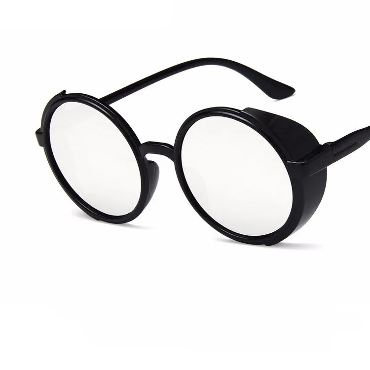 RBROVO, Винтажные Солнцезащитные очки в стиле панк, женские брендовые дизайнерские солнцезащитные очки большого размера для вождения, женские/мужские солнцезащитные очки UV400 Oculos De Sol - Цвет линз: White