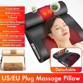 

Infrared Heating Electric Massage Pillow Neck Shoulder Back Head Body Musle Multi Relaxation Massager Shiatsu Relief Pain Device