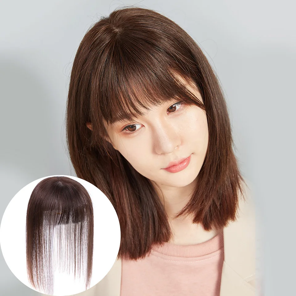 JINJIAN Toupee Girl Air челка аксессуары для волос для женщин наращивание волос Замена блок ремонт волос темно-коричневый