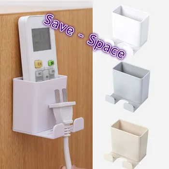 

Multifunction Wall Mounted Remote Control Storage Phone Charging Support Holder Air Conditioning Remote Control Storage Box
