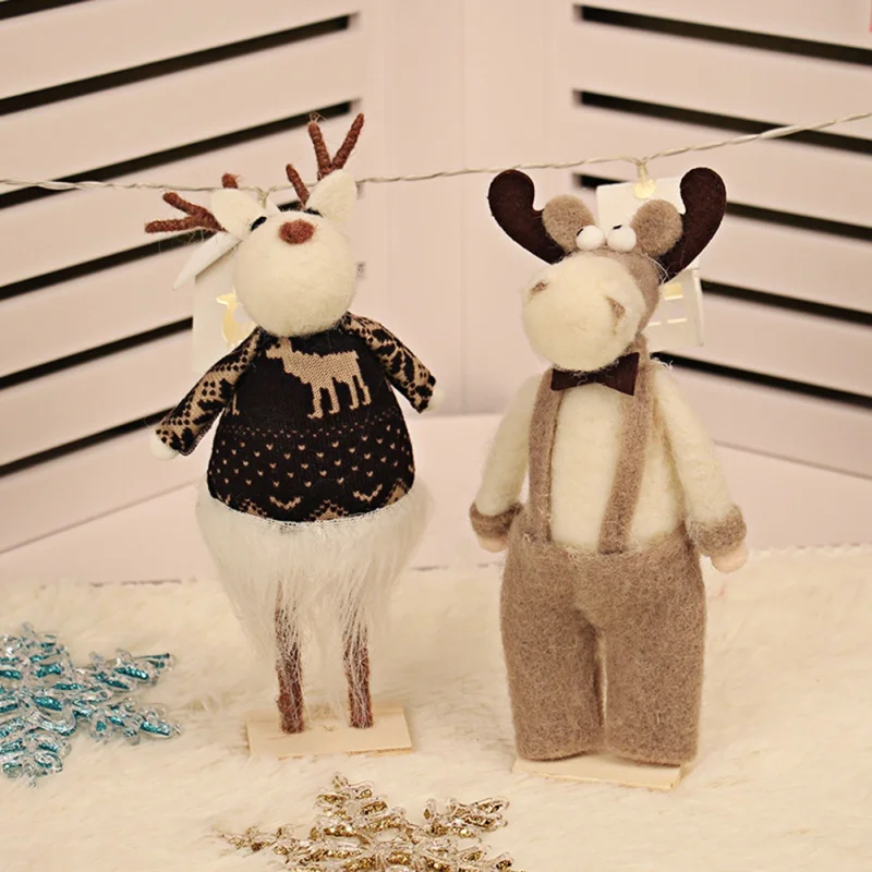 

Christmas Dolls Santa Claus Snowman for Home Standing Toy Birthday Party Gift Kids Christmas Decorations for home Decor H