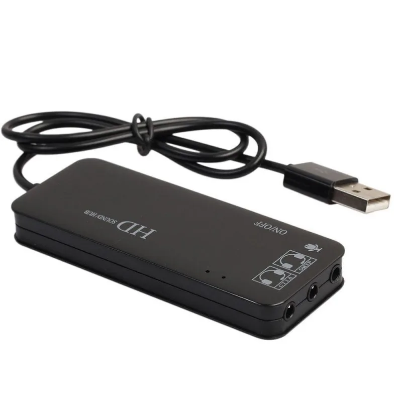 USB 2,0 зарядное устройство концентратор стерео наушники микрофон разъем 7.1CH адаптер звуковой карты