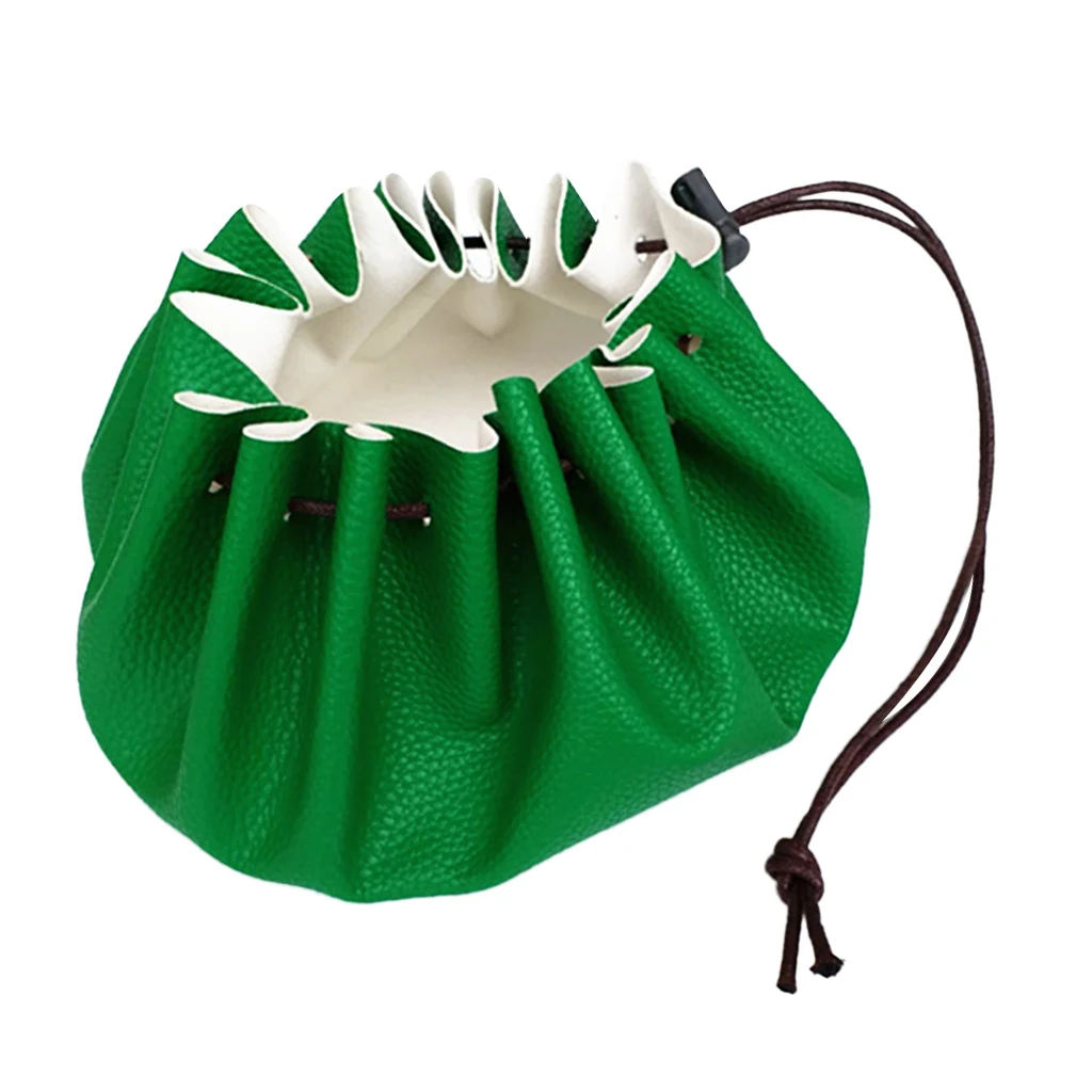 15'' Large Leather Draw String Bushcraft Tinder Storage Pouch Camping Hiking Survival Gear Organizer Holder Bag