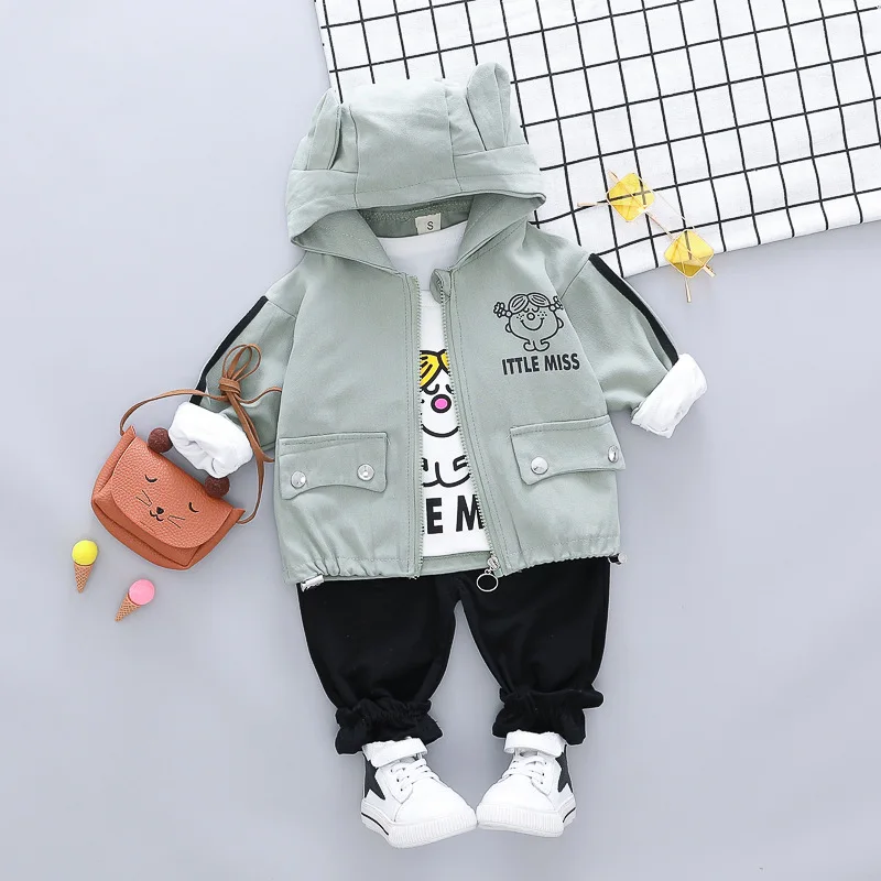 HYLKIDHUOSE/ осенние комплекты одежды для малышей; комплекты одежды для маленьких девочек; пальто; футболка; брюки; Детский костюм для отдыха