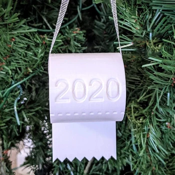 

2020 Christmas Ornaments Toilet Paper Tree Decoration Hilarious Funny Xmas Decorations Crisis Pendant New Year Gift Home Decor