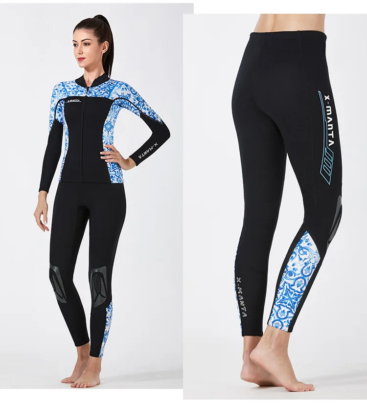 3mm Wetsuit Neoprene Men and Women Thickened Warm Winter Swimming Trunks Trousers Split Cold-proof Surfing Snorkeling Equipment