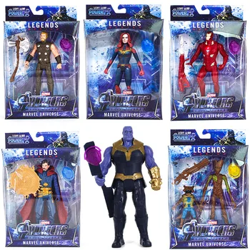 

The Avengers Infinity War 4 Captain Marvel Action Figure Iron Man LED Light Toys for Children Gifts Captain Marvel Figure