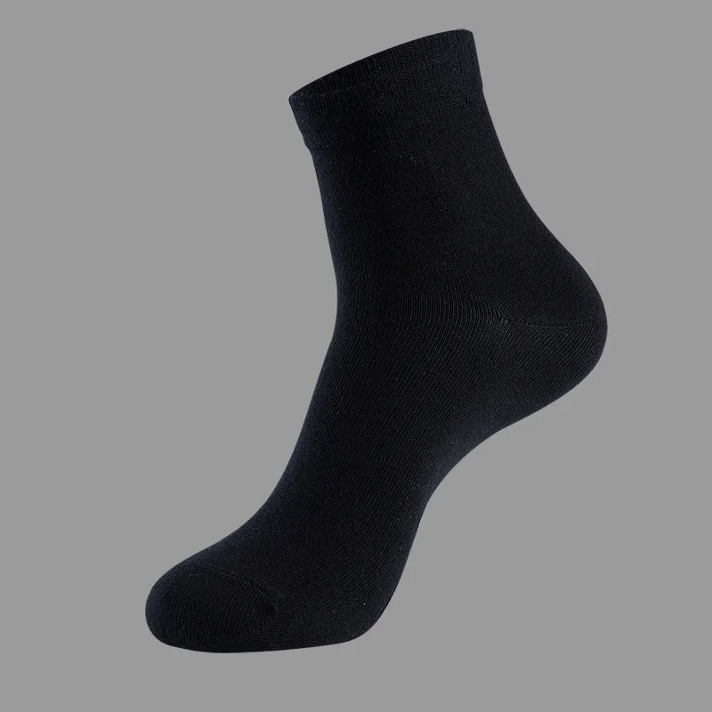 Высококачественные мужские хлопковые носки новые 5 пар/партия черные деловые дышащие дезодоранты теплые осенние и зимние подходят для