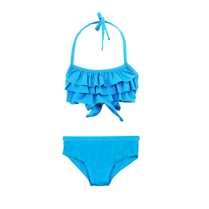 Детский Костюм Русалки для девочек; купальник-бикини; костюм принцессы русалки для костюмированной вечеринки; Zeemeerminstaart; одежда без монофина; C25707CH - Цвет: WJF46 Bikini Set