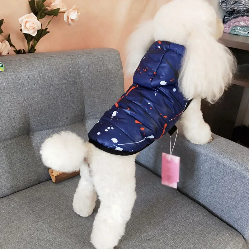 Одежда для домашних животных, собак, теплый костюм с капюшоном Водонепроницаемый Куртка утепленная лыжная куртка для малых и средних собак свитер для собаки