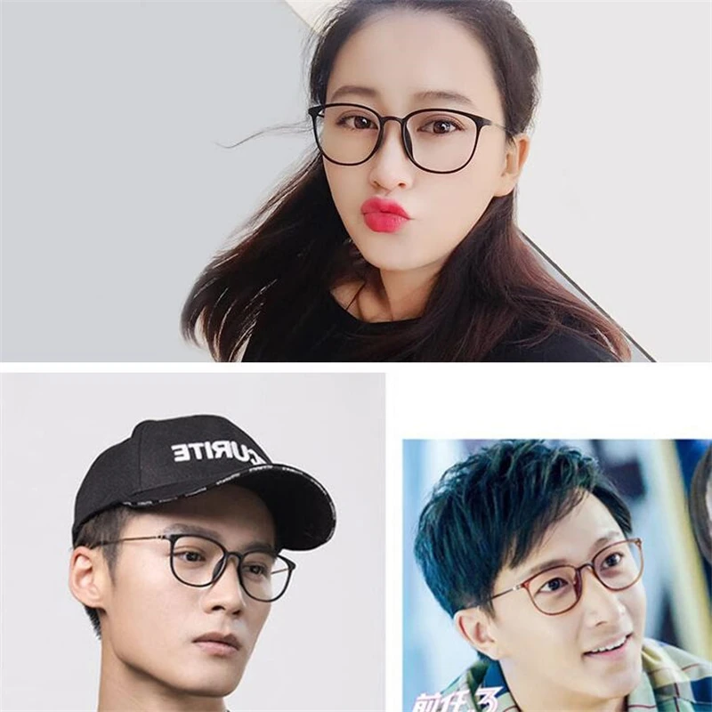 TR90 Round Nearsighted Eyeglasses Women Men Retro Oval Student Finished Myopia Glasses Prescription  -0.5 -0.75 -1.0 -1.5 To -6 4