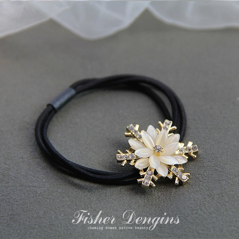 Elegantes Opal Metall Haar-scrunchies Für Damen Und Mädchen_voghion.com