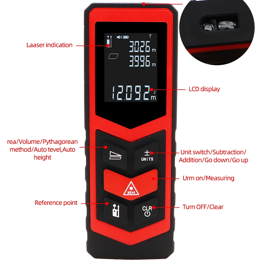 30M 40M 60M 100M Laser distance meter Laser rangefinder tape laser range finder build measure device ruler High Precision 40%off 30M 40M 60M 100M Laser distance meter Laser rangefinder tape laser range finder build measure device ruler High Precision 40%off