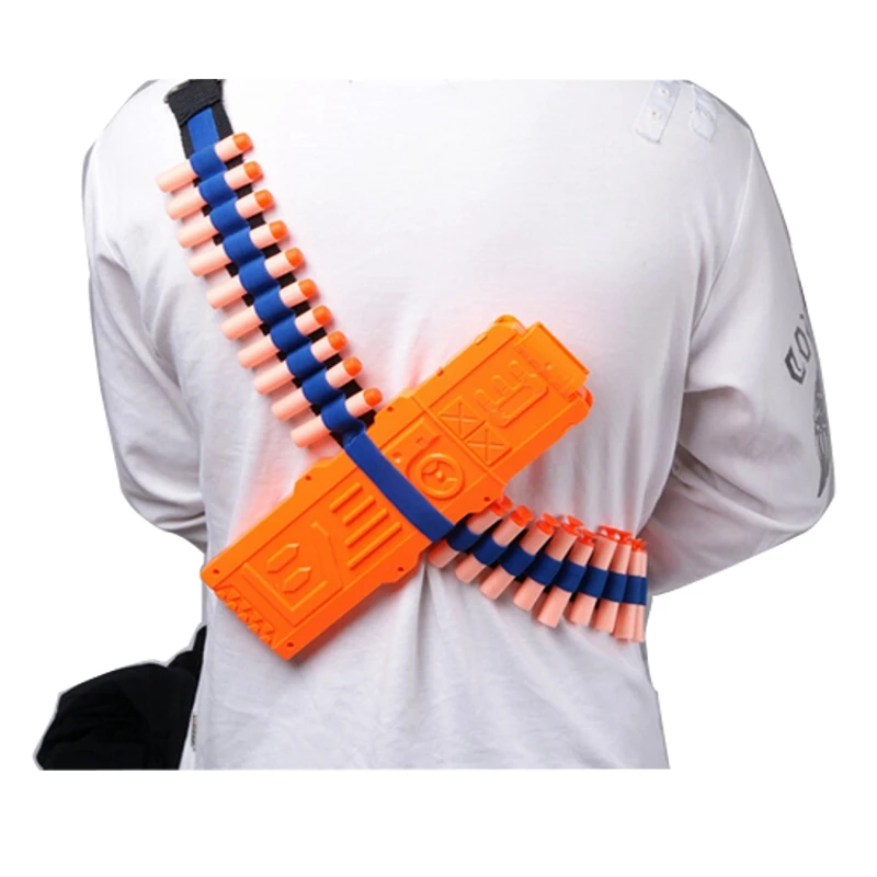 Bandolier jouet pistolet balles souples ceinture bandoulière pince chargeur fléchettes munitions rangement pour Nerf n-strike blaster porte-cartouche