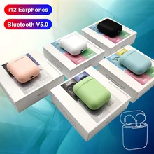i12 tws Wireless Headphones Bluetooth Earphones 3D Stereo Sound Headset sports colorful earbuds For Iphone Xiaomi Samsung Huawei