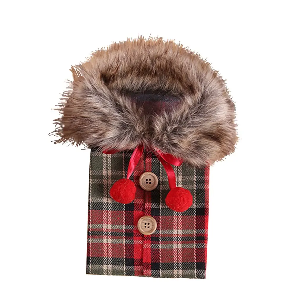 

2019 Elk Santa Claus Wine Bottle Cover Christmas Gift Bag Navidad Merry Christmas Decoration For Home Xmas Table Decoration