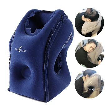

Travel Pillow Inflatable Pillows Air Soft Cushion Trip Portable Innovative Products Body Back Support Foldable Blow Neck Pillow