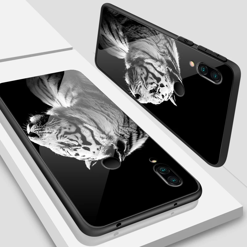 Для Xiaomi Redmi 5A 6A S2 GO Plus закаленное стекло крышка для Vivo Z5X IQOO NEX AS S1 Pro TPU PC задняя Жесткая крышка дизайн киска Coque - Цвет: W186