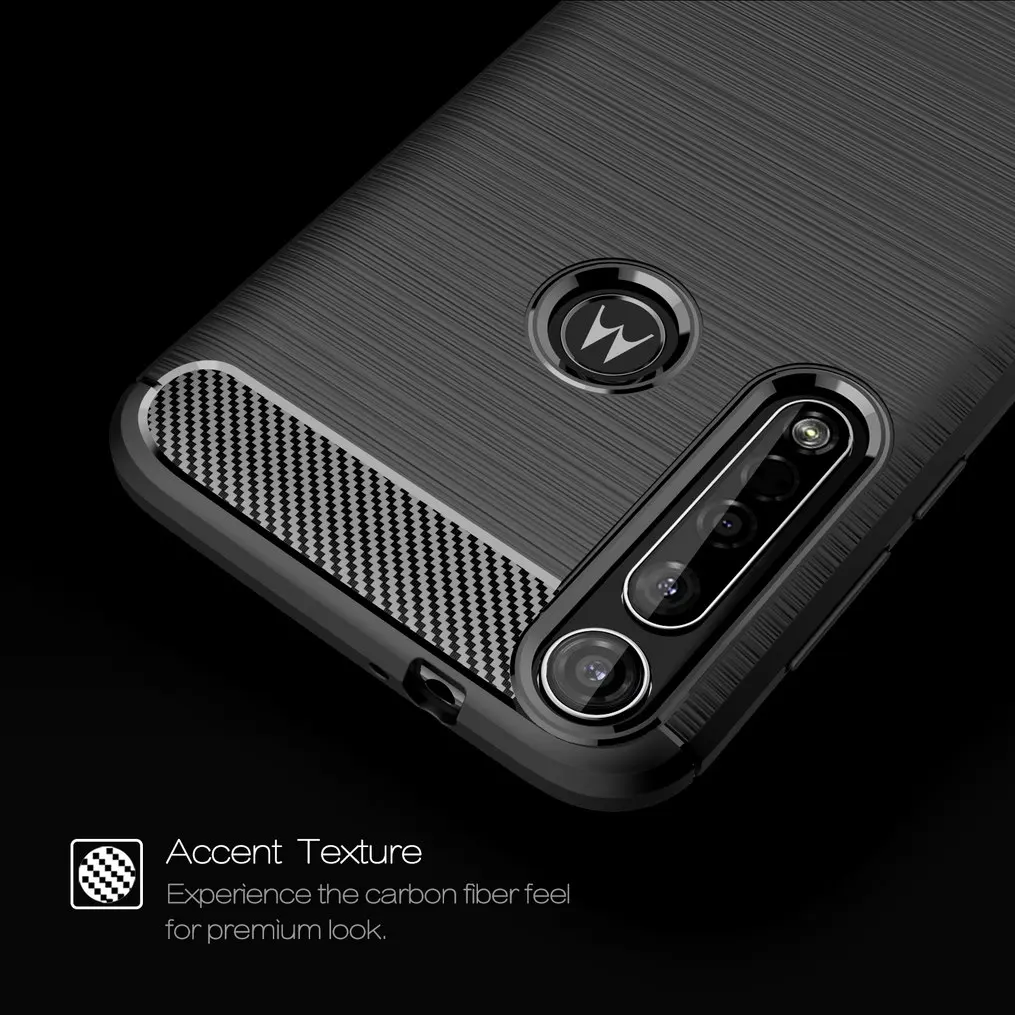 Роскошный чехол для телефона Motorola Moto G8 Play Plus мягкий силиконовый из углеродного