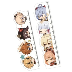 Genshin – règles acryliques à Impact pour personnages de dessins animés, articles de papeterie pour écoliers 