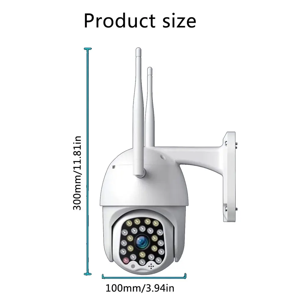 1080P PTZ IP камера Wifi наружная беспроводная Wifi камера безопасности двойной светильник источник 3,6 мм 23 Led Звук и светильник сигнализация