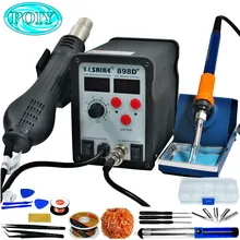 110 В или 220 В Saike 898D+, обновленная версия saike 898D, пистолет горячего воздуха, паяльная станция, паяльная станция