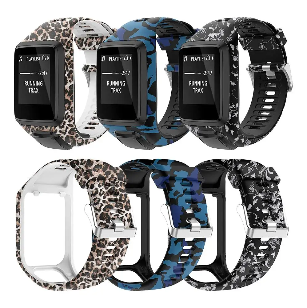 

New Printed Replacement Watchband Wrist Band Strap for TomTom 2 3 Series Runner 2 3 Spark Series Golfer 2 Adventurer GPS Watch