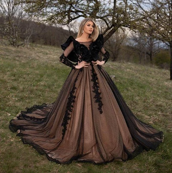 

Long Dress Evening Women Elegant Sheer Long Sleeve Ball Gown Dubai Ladies Formal Evening Party Gowns