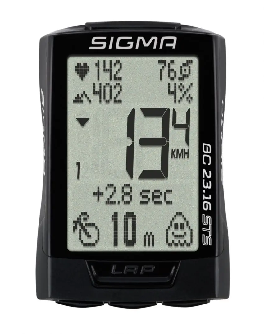 Computer Sigma BC 23.16 Sts 23 functions with пульсометром wireless cadence height light NFC (Android) Black | Спорт и