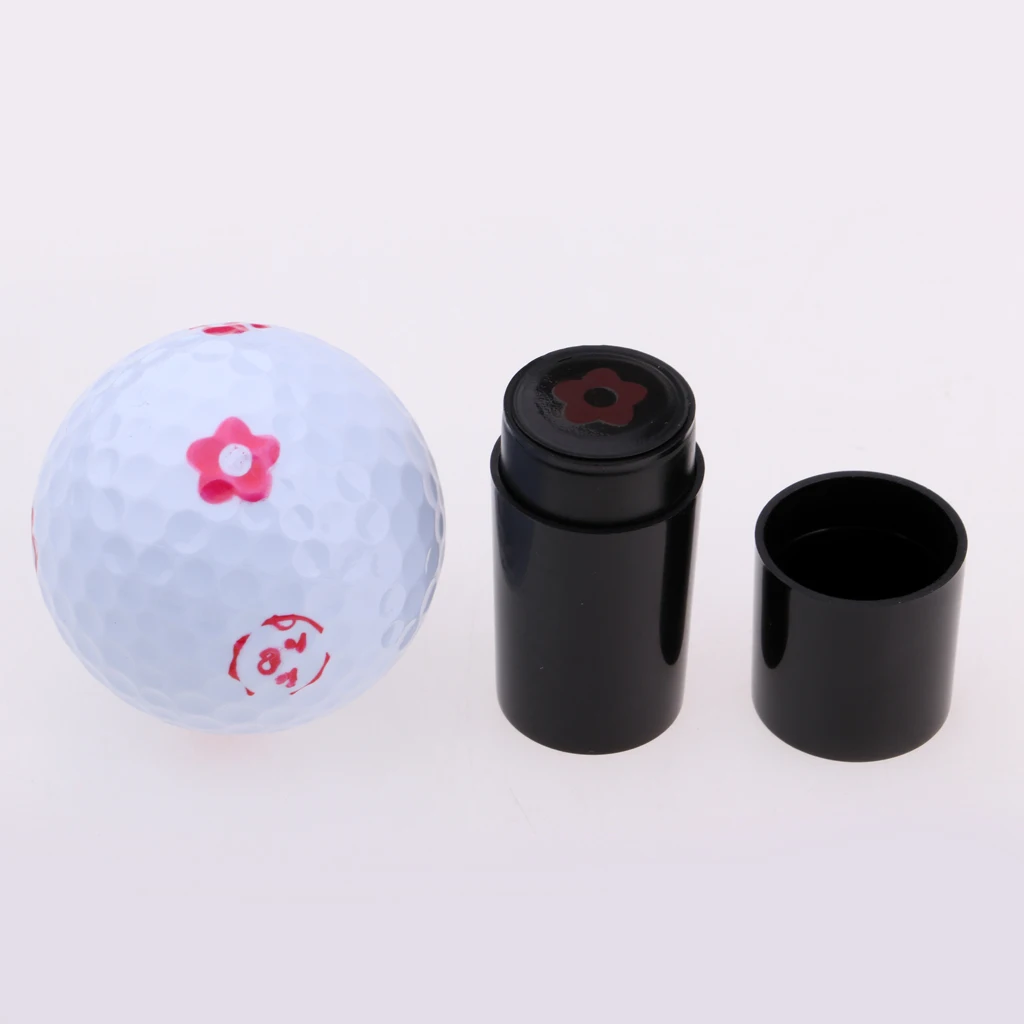 2pcs Quick-dry Plastic Golf Ball Stamper Stamp Marker Impression Seal Golf Ball Symbol Club Accessory Training Aids Keepsake