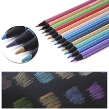 Crayon métallique 4B 18 couleurs, outil de peinture de croquis pour étudiant, fournitures artistiques scolaires et de bureau de papeterie coréenne