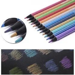 Crayon métallique 4B 18 couleurs, outil de peinture de croquis pour étudiant, fournitures artistiques scolaires et de bureau de papeterie coréenne 
