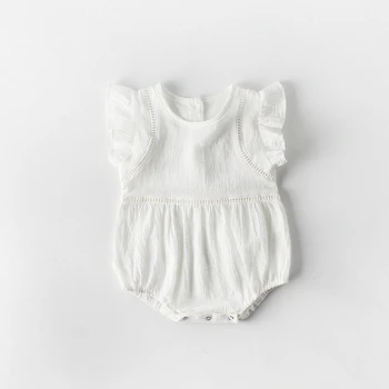 

New Baby romper And Child Uniform Clothes Lace Hollow Triangular Ha-jacket Climbing Wear Sleeveless Summer-style Hat