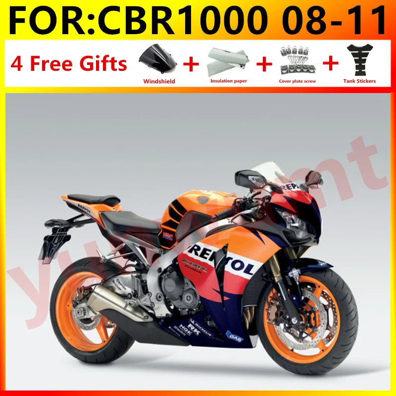 Литья под давлением Новый ABS весь Обтекатели Наборы для HONDA CBR1000RR 08 09 10 11 CBR1000 2008 2009