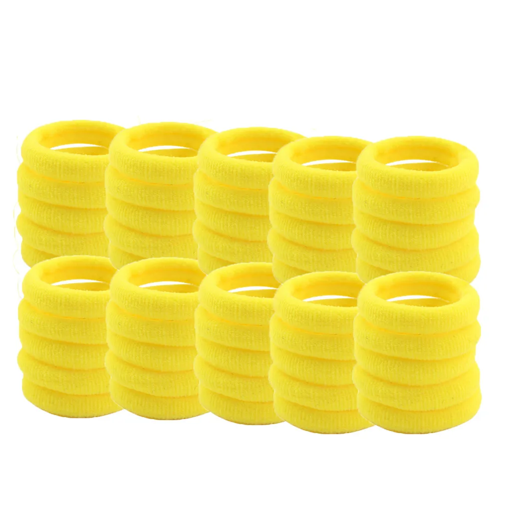 50Pcs Hair Band Ties Rope Ring Elastic Hairband Ponytail Holder for Girls Hair Accessories#YL5