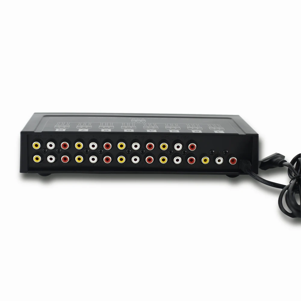 8 портов 1 в выходов 3 RCA AV Аудио Видео разветвитель усилитель для ТВ приставки HD TV