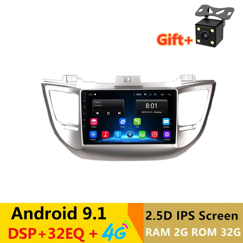 Cheap 9" Android 9.1 Car DVD Player GPS for Hyundai Tucson/IX35 2015 2016 2017  audio car radio stereo navigator bluetooth wifi 1