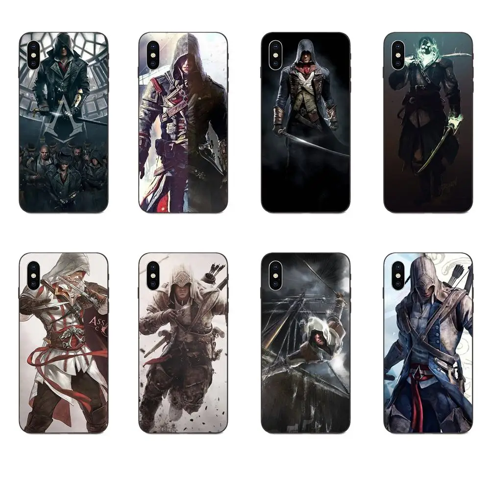 

For Xiaomi Redmi Note 2 3 4 4A 4X 5 5A 6 6A 7 Go Plus Pro S2 Y2 Soft TPU Capa Cover Case Skull Assassins Creed Cell Phone Skin