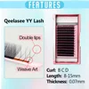 Qeelasee 10 pcs/lot Y-shape Lashes Hand-woven Faux Mink YY Eyelashes Super Soft False Eyelash Grafting Russian volume Lashes 4