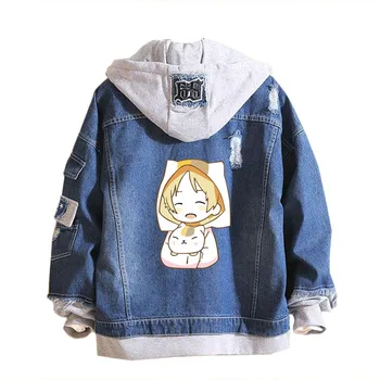 

2019 Fashion Jeans coat men Women Spring Autumn Natsume Yuujinchou Long Sleeve Denim Jacket hoodie Coats