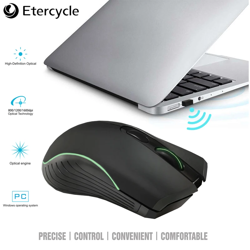 

Optical Wireless Computer Mouse 2.4G Receiver Scrub Smart Mouse for PC Notebook