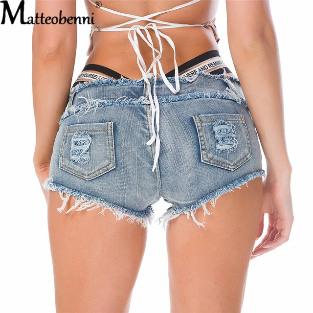 Ripped Shorts High Waisted Holes Cool Hot Pants Sexy Women Denim Jeans  Short Shorts Mini Trousers Denim Hollow Out Button Up - Jeans - AliExpress
