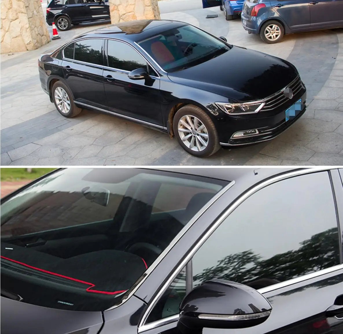 Нержавеющая сталь внешняя Передняя подоконник крышка планки для volkswagen passat b8