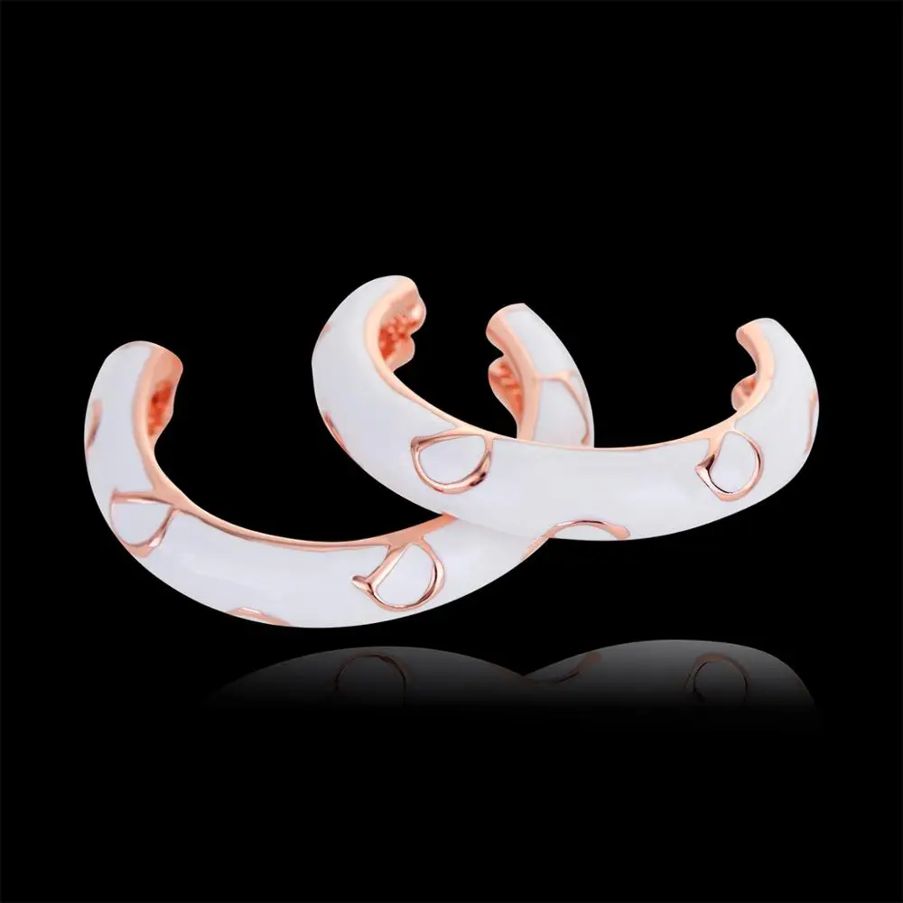 Серьги-кольца Viennois, белые серьги для женщин, модные ювелирные изделия