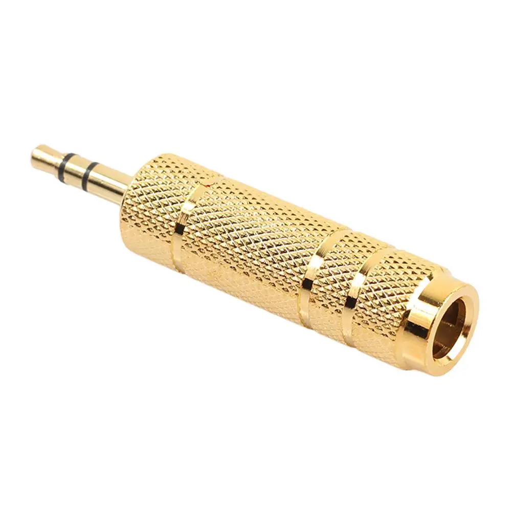 Universal Audio Connector: 6.35 mm Female to 3.5 mm Male-to-Female Adapter Plug