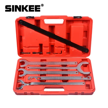 

5PC Fan Clutch Water Pump Service Clutch Holder Wrench Tool Set For Mercedes Benz BMW