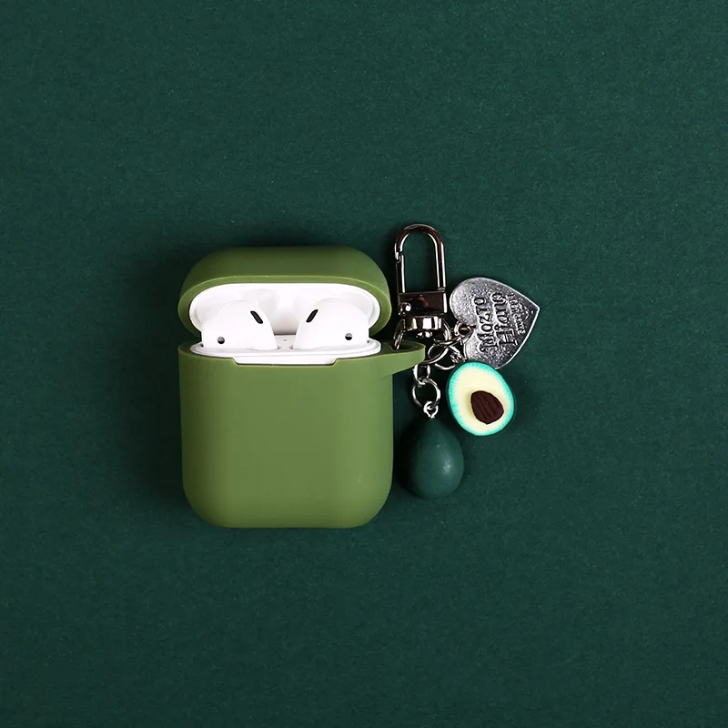 

Avocado Apple AirPods Protective Case Keychain Men And Women Cartoon Cute Wireless Earphone Protective Case Pendant